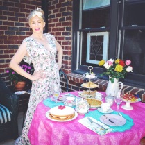 Your Tea Party hostess with the mostest! :) I got this cute spring floral maxi dress from Steinmart.